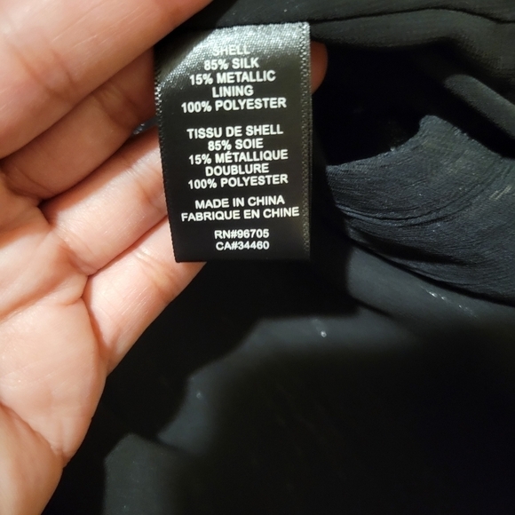 Rebecca Taylor Safari silk - blend blouse in black size 10. - Picture 8 of 9